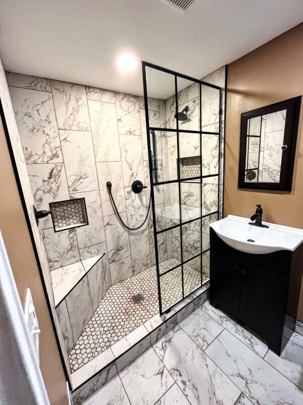 modern bathroom renovation showcasing quality finishes and design in Philadelphia home