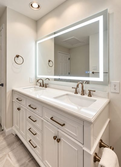 Bathroom before renovation in Ambler, PA, showing the new vanity